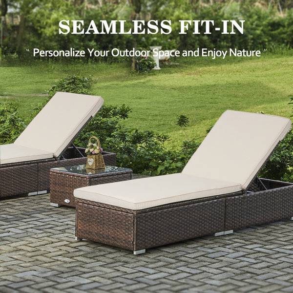 Orren Ellis All Weather Wicker Chaise Lounge & Reviews Wayfair